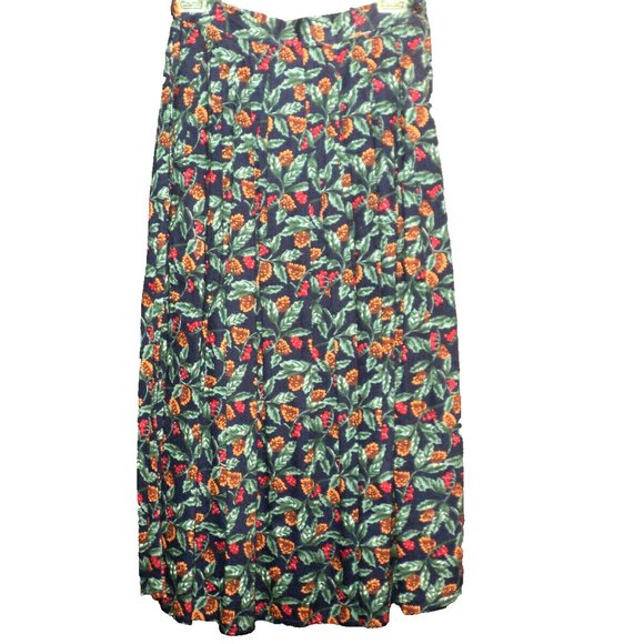 Woolrich Christmas Set Jacket Sz 6  & Long Skirt Sz 8 Suit Pine Cones Holly Vtg - Picture 6 of 8